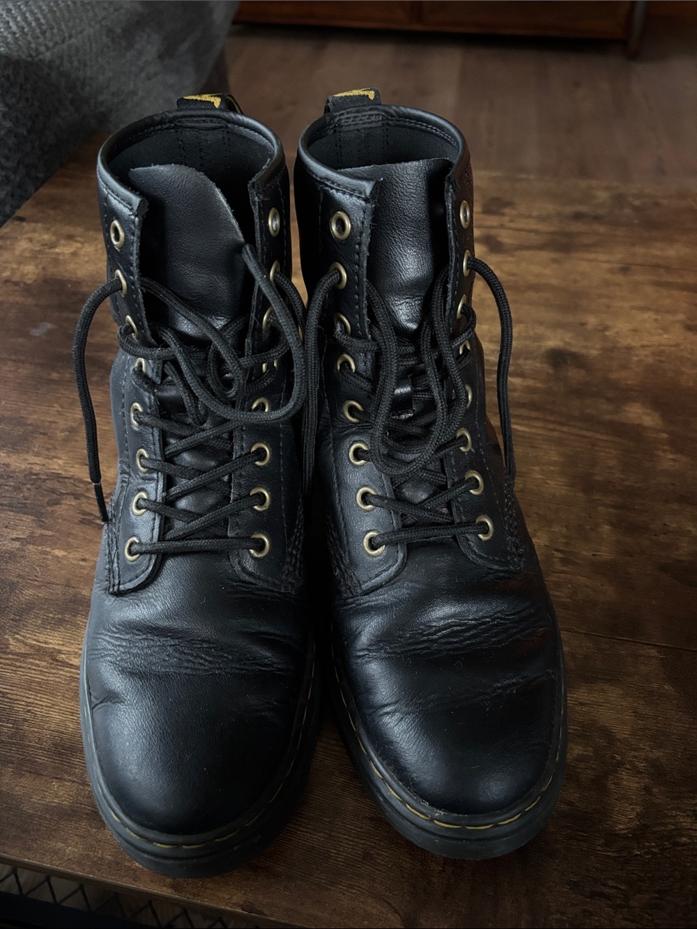 Dr. Martens Black Leather Lace-Up Ankle Boots